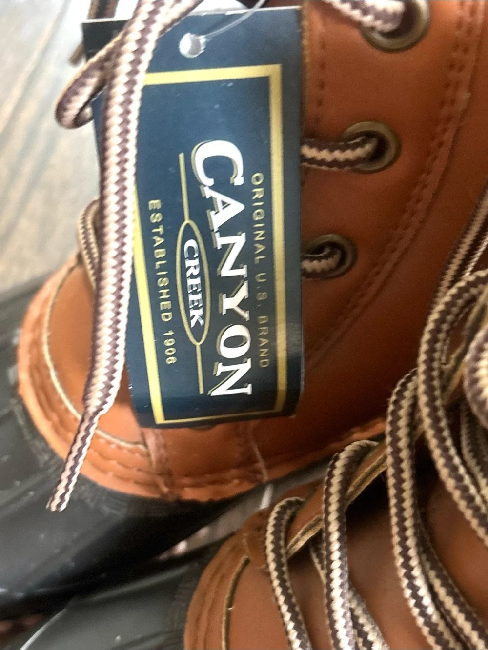 Canyon Creek Youth Brown & Black Duck/ Winter Boots- Kids Size 3- NWT